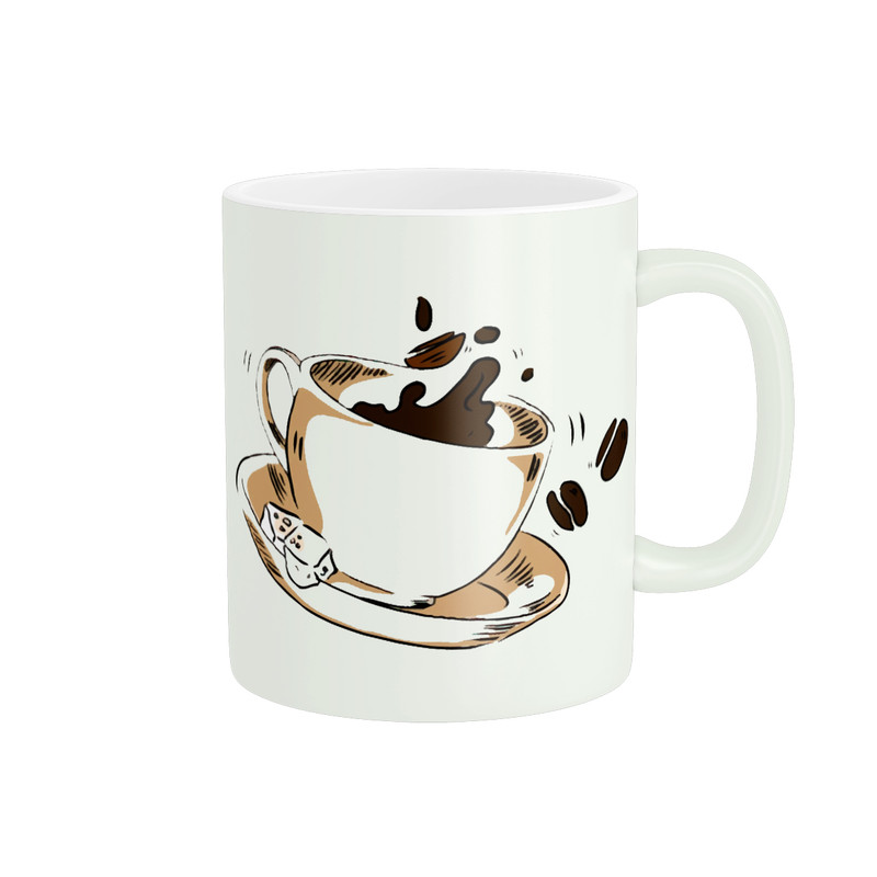 ماگ ( جعبه کادویی رایگان)  طرح اسپرسو کد 027