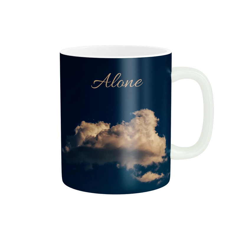 ماگ ( جعبه کادویی رایگان)  پاد آفرین مدل طرح تنهایی alone کد 179