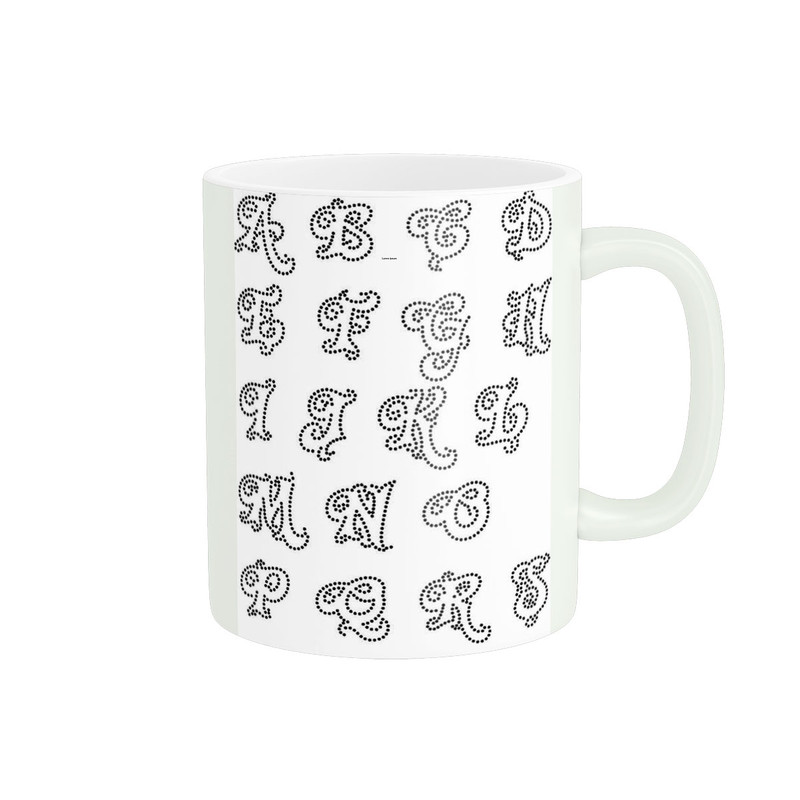ماگ ( جعبه کادویی رایگان)  زیگورات مدل حروف الفبا کد 2470