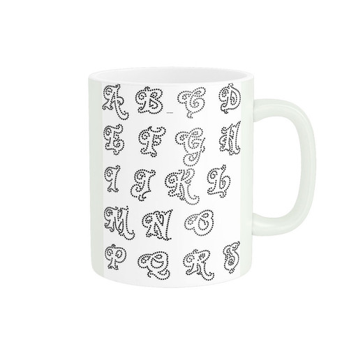 ماگ ( جعبه کادویی رایگان) زیگورات مدل حروف الفبا کد 2470
