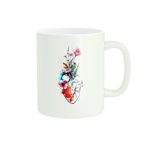 ماگ ( جعبه کادویی رایگان) مدل فانتزی طرح قلب کد 223