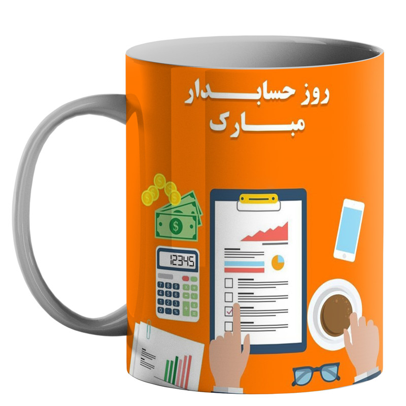 ماگ ( جعبه کادویی رایگان)  طرح روز حسابدار کد 100