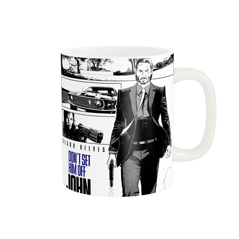 ماگ ( جعبه کادویی رایگان)  طرح فیلم مدل جان ویک john wick کد526