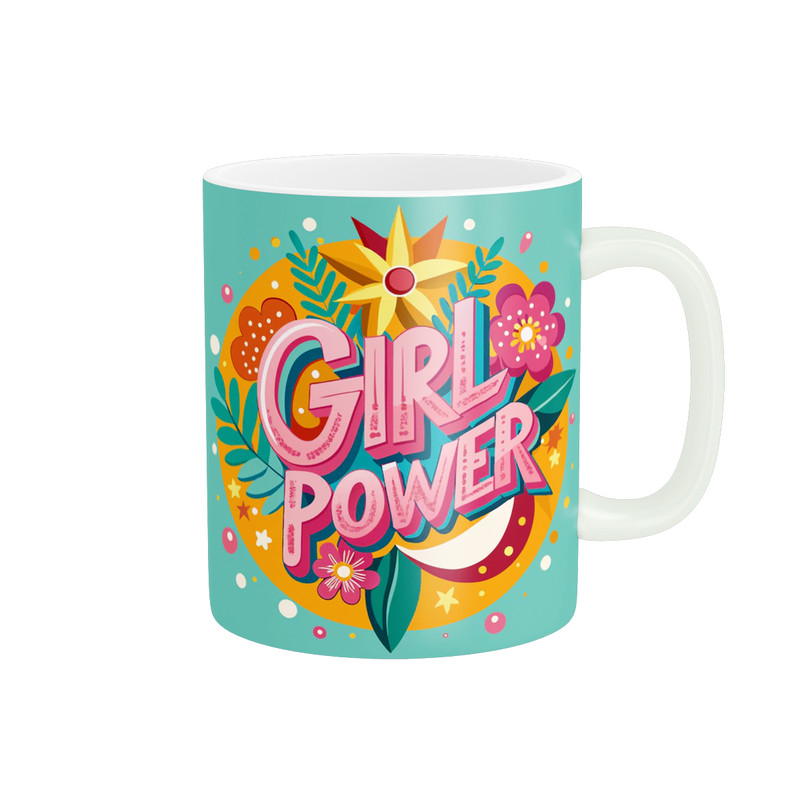 ماگ ( جعبه کادویی رایگان)  استلار مدل قدرت دخترانه girl power کد 1876
