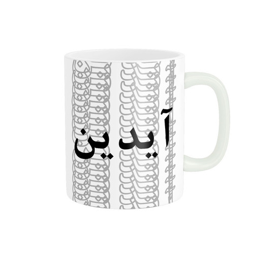 ماگ ( جعبه کادویی رایگان) مدل تلاقی طرح اسم آیدین