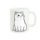 ماگ ( جعبه کادویی رایگان) طرح گربه بامزه کد 493