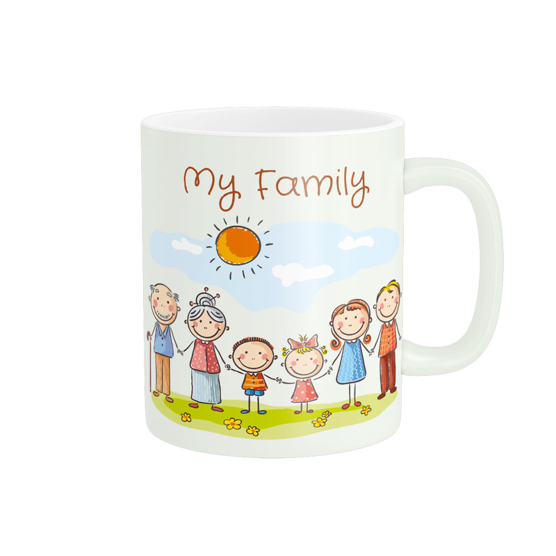 ماگ ( جعبه کادویی رایگان)  پاد آفرین طرح خانواده کد 839
