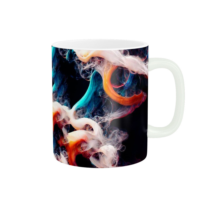 ماگ ( جعبه کادویی رایگان)  زیگورات مدل دود رنگارنگ کد 2202