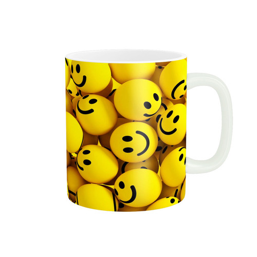 ماگ ( جعبه کادویی رایگان) زیگورات مدل استیکر لبخند کد 2618