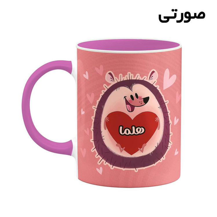ماگ ( جعبه کادویی رایگان) چیتوکالا طرح اسم هلما مدل قلب کد mgn17427