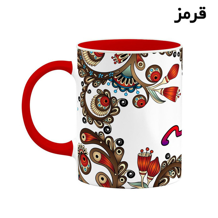 ماگ ( جعبه کادویی رایگان) چیتوکالا مدل اسم انوشه طرح سنتی گل و بته کد mgh43902