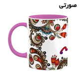 ماگ ( جعبه کادویی رایگان) چیتوکالا مدل اسم انوشه طرح سنتی گل و بته کد mgh43902