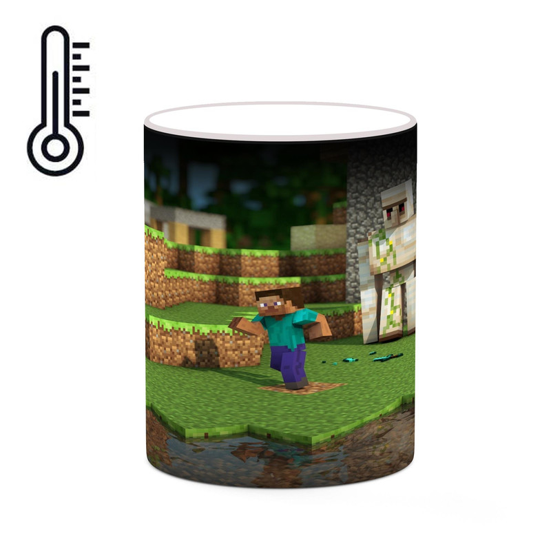 ماگ ( جعبه کادویی رایگان)  حرارتی چیتوکالا طرح ماینکرافت minecraft مدل mgh41063