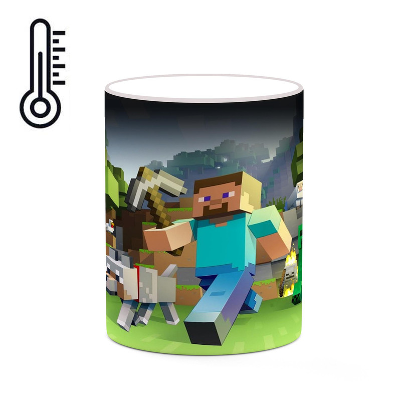 ماگ ( جعبه کادویی رایگان)  حرارتی چیتوکالا طرح ماینکرافت minecraft مدل mgh41124