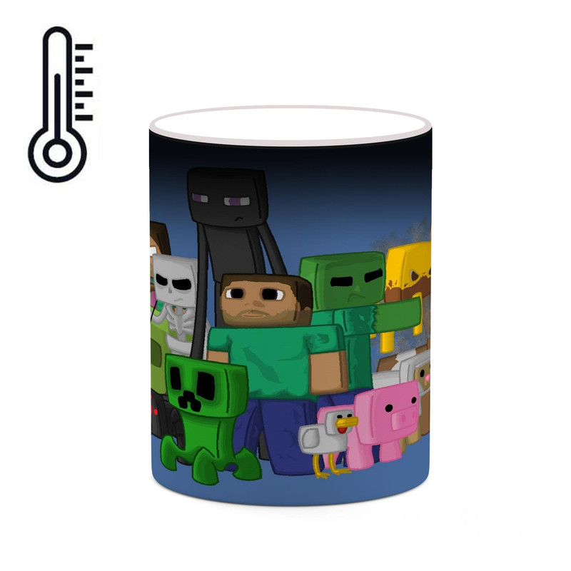 ماگ ( جعبه کادویی رایگان)  حرارتی چیتوکالا طرح ماینکرافت minecraft مدل mgh41557