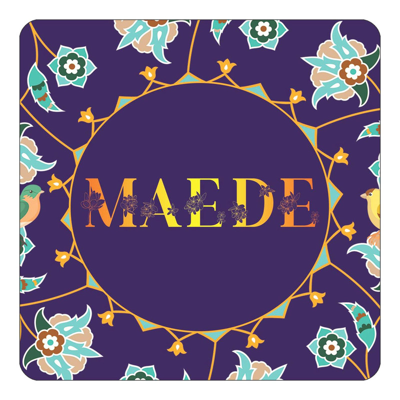 مگنت چیتوکالا طرح اسم مائده maede مدل گل و بلبل کد mg14860