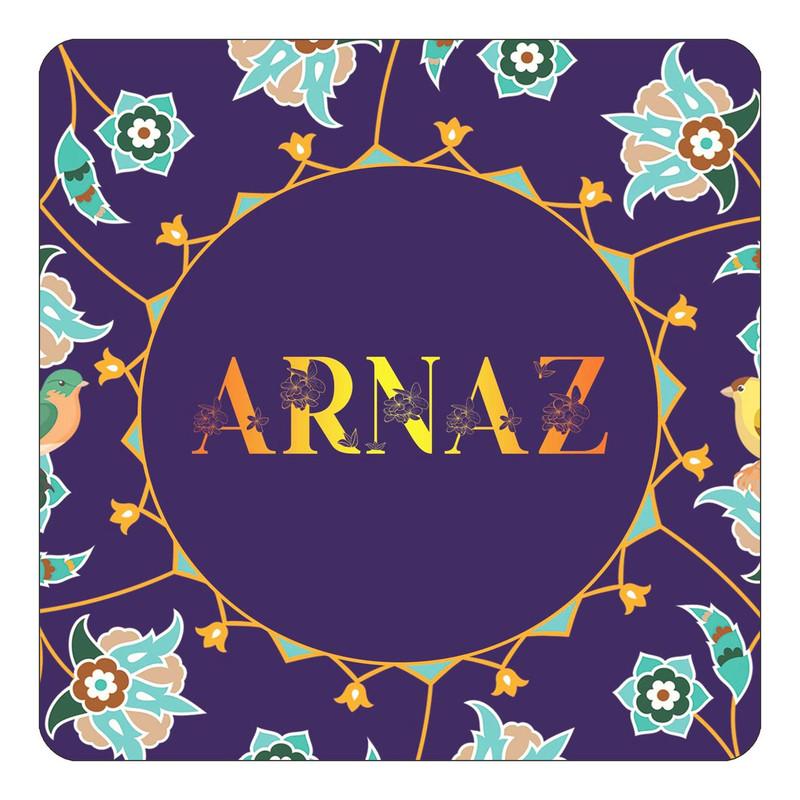 مگنت یخچالی چیتوکالا طرح اسم ارناز arnaz مدل گل و بلبل کد mg11606