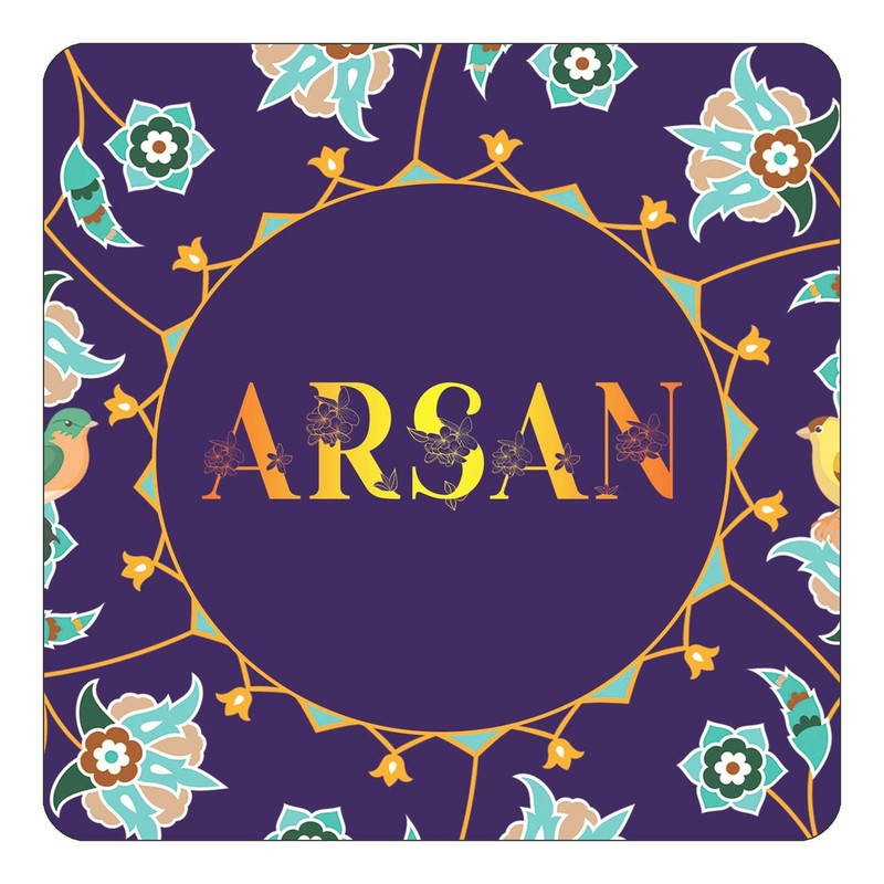 مگنت یخچالی چیتوکالا طرح اسم آرسان arsan مدل گل و بلبل کد mg11627