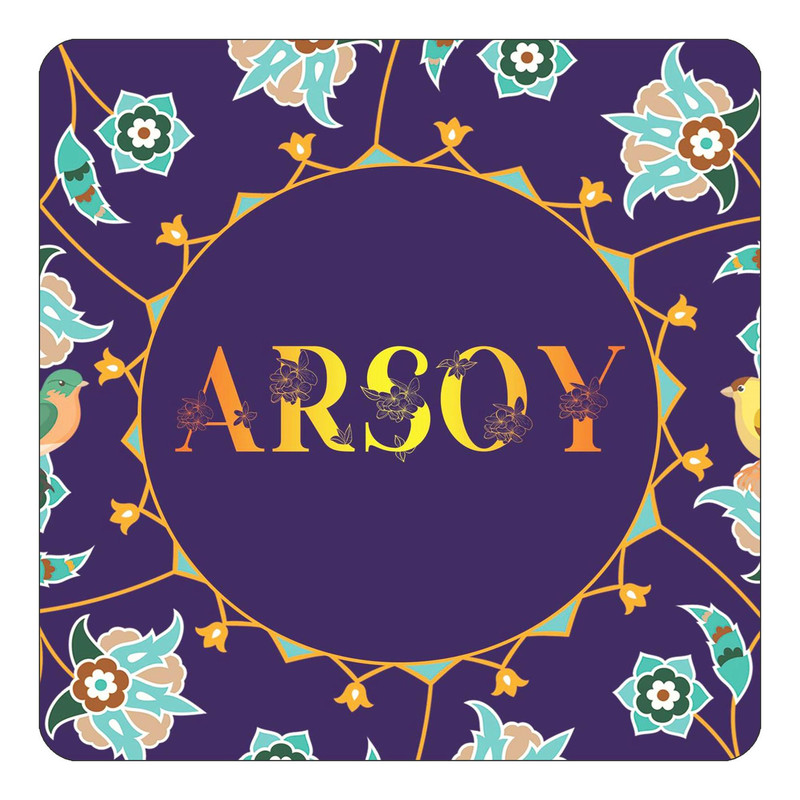 مگنت یخچالی چیتوکالا طرح اسم ارسوی arsoy مدل گل و بلبل کد mg11661