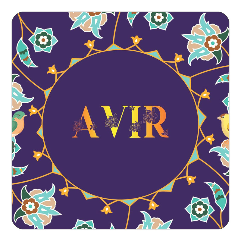 مگنت یخچالی چیتوکالا طرح اسم آویر avir مدل گل و بلبل کد mg11931