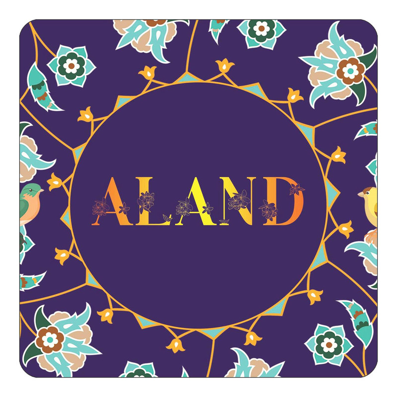 مگنت یخچالی چیتوکالا طرح اسم آلند aland مدل گل و بلبل کد mg10971