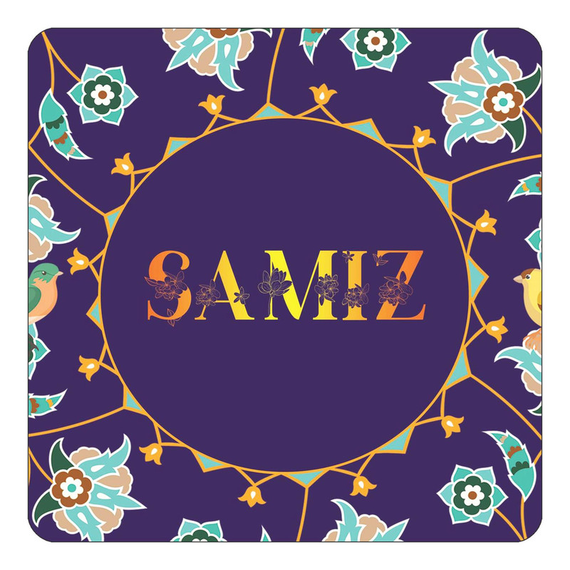 مگنت یخچالی چیتوکالا طرح اسم سامیز samiz مدل گل و بلبل کد mg17521
