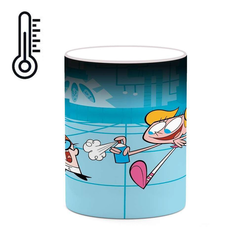 ماگ ( جعبه کادویی رایگان)  حرارتی چیتوکالا مدل کارتون Dexter's Laboratory کد mgh22448