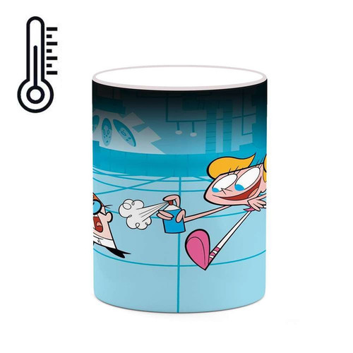ماگ ( جعبه کادویی رایگان) حرارتی چیتوکالا مدل کارتون Dexter's Laboratory کد mgh22448