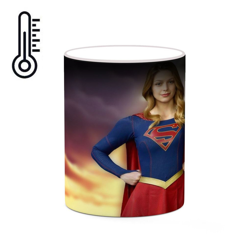 ماگ ( جعبه کادویی رایگان)  حرارتی چیتوکالا مدل سوپرگیرل Supergirl کد mgh39969