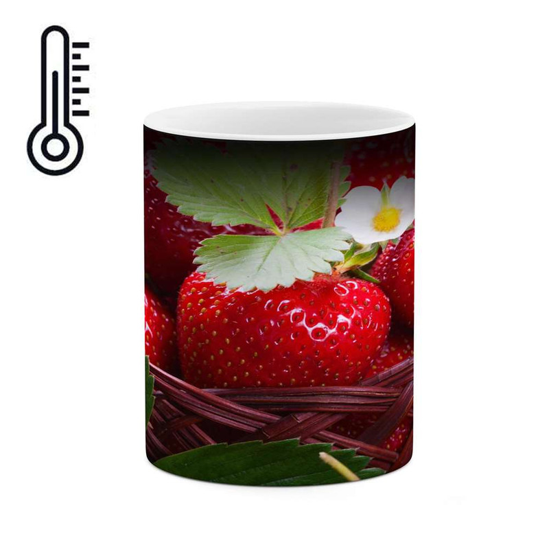ماگ ( جعبه کادویی رایگان)  حرارتی چیتوکالا مدل توت فرنگی کد mgh16354