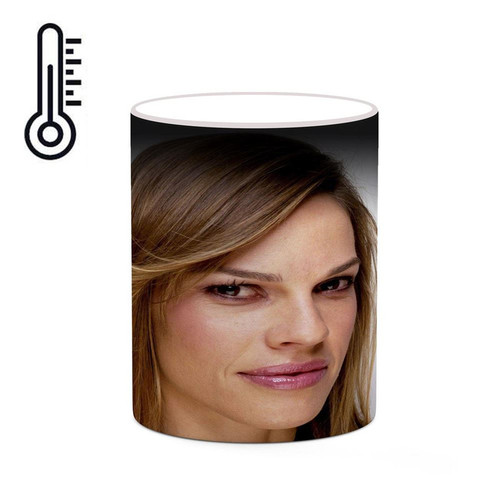 ماگ ( جعبه کادویی رایگان) حرارتی چیتوکالا طرح Hilary Swank مدل mgh26086