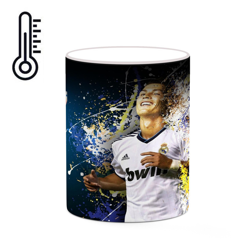ماگ ( جعبه کادویی رایگان)  حرارتی چیتوکالا طرح Ronaldo رونالدو مدل mgh43124