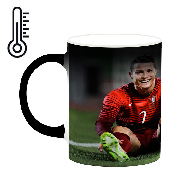 ماگ ( جعبه کادویی رایگان)  حرارتی چیتوکالا طرح Ronaldo رونالدو مدل mgh43195