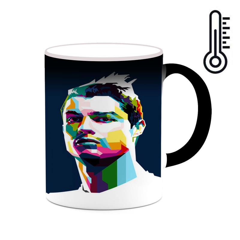 ماگ ( جعبه کادویی رایگان)  حرارتی چیتوکالا طرح Ronaldo رونالدو مدل mgh43173