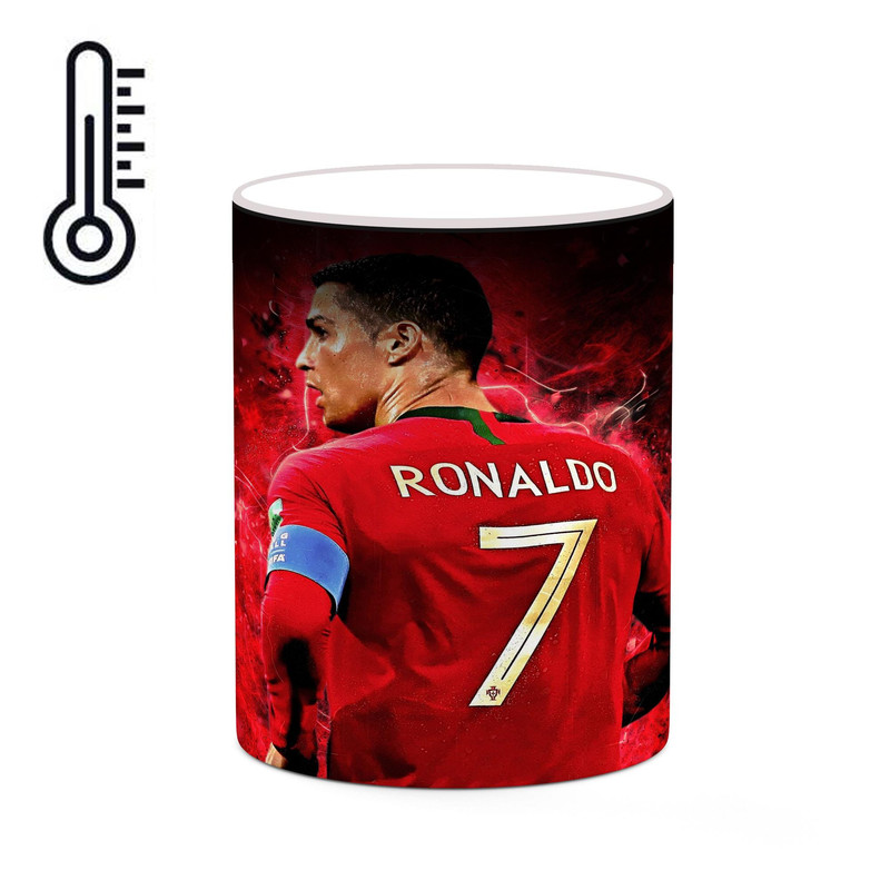 ماگ ( جعبه کادویی رایگان)  حرارتی چیتوکالا طرح Ronaldo رونالدو مدل mgh43152