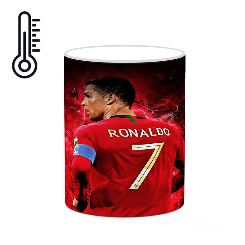 ماگ ( جعبه کادویی رایگان)  حرارتی چیتوکالا طرح Ronaldo رونالدو مدل mgh43163