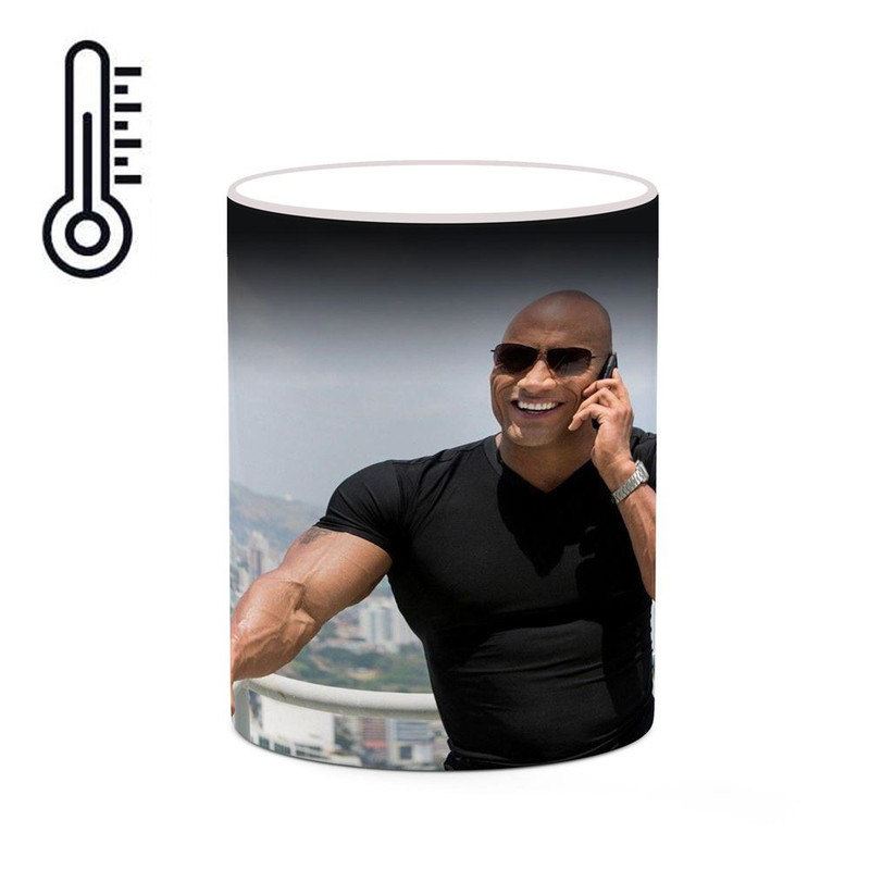 ماگ ( جعبه کادویی رایگان)  حرارتی چیتوکالا طرح Dwayne Johnson مدل mgh25810