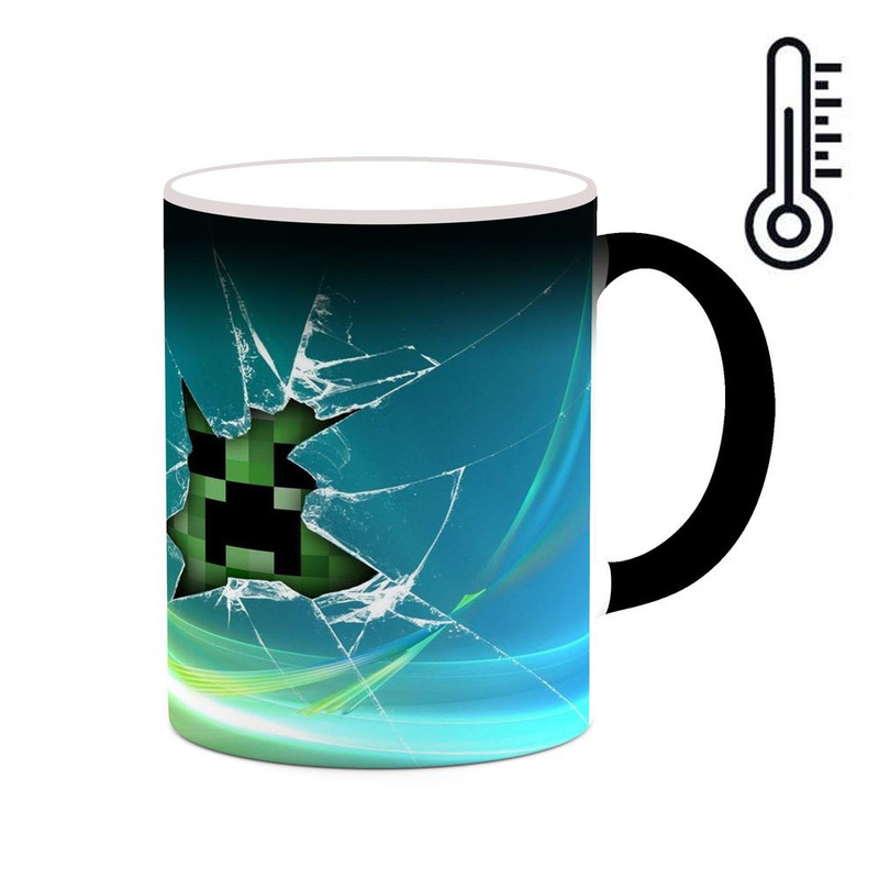 ماگ ( جعبه کادویی رایگان)  حرارتی چیتوکالا مدل بازی ماینکرفت Minecraft کد mgh29579