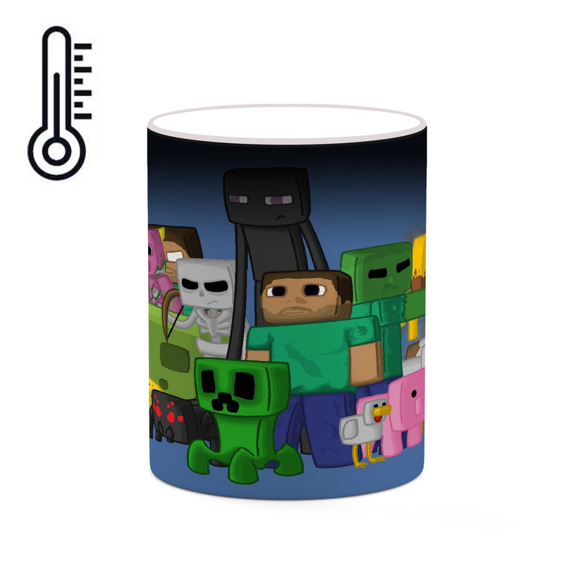 ماگ ( جعبه کادویی رایگان)  حرارتی چیتوکالا طرح ماینکرافت minecraft مدل mgh41506