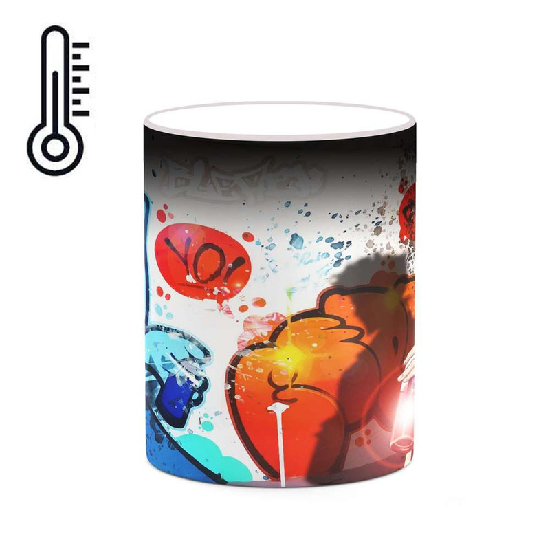 ماگ ( جعبه کادویی رایگان)  حرارتی چیتوکالا مدل Grafiti کد mgh20511