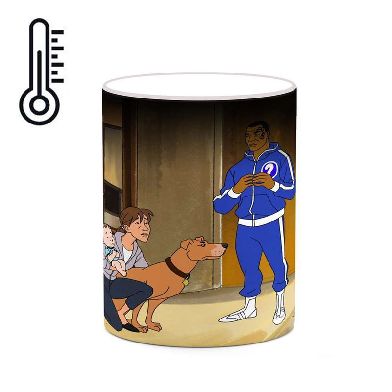 ماگ ( جعبه کادویی رایگان)  حرارتی چیتوکالا مدل کارتون Mike Tyson Mysteries کد mgh22745