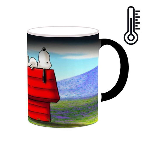 ماگ ( جعبه کادویی رایگان) حرارتی چیتوکالا مدل کارتون Snoopy کد mgh23103