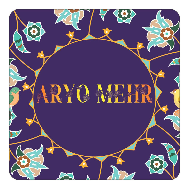 مگنت چیتوکالا طرح اسم آریومهر aryo mehr مدل گل و بلبل کد mg11729