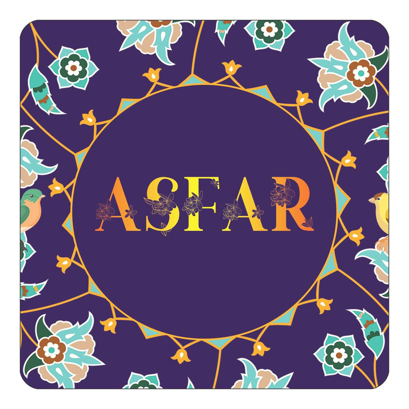 مگنت چیتوکالا طرح اسم اسفار asfar مدل گل و بلبل کد mg11756