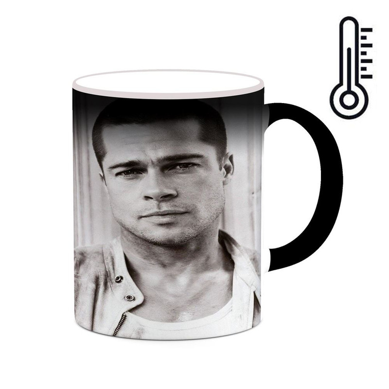 ماگ ( جعبه کادویی رایگان)  حرارتی چیتوکالا طرح برد پیت Brad Pitt مدل mgh25299