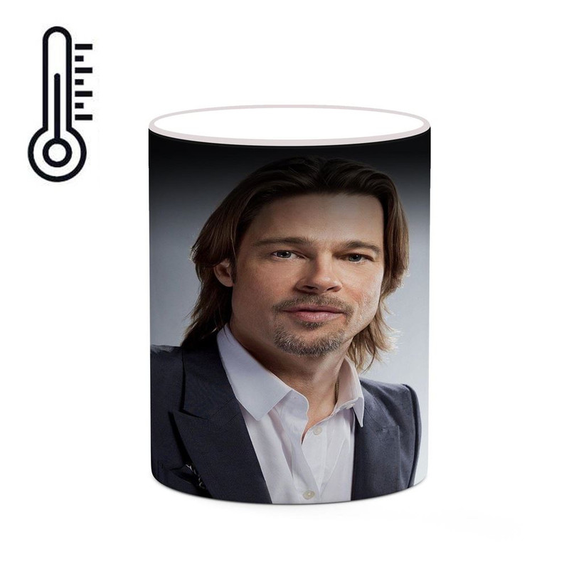 ماگ ( جعبه کادویی رایگان)  حرارتی چیتوکالا طرح برد پیت Brad Pitt مدل mgh25303