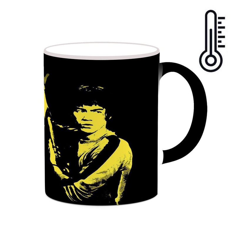 ماگ ( جعبه کادویی رایگان)  حرارتی چیتوکالا طرح بروسلی Bruce Lee مدل mgh25353