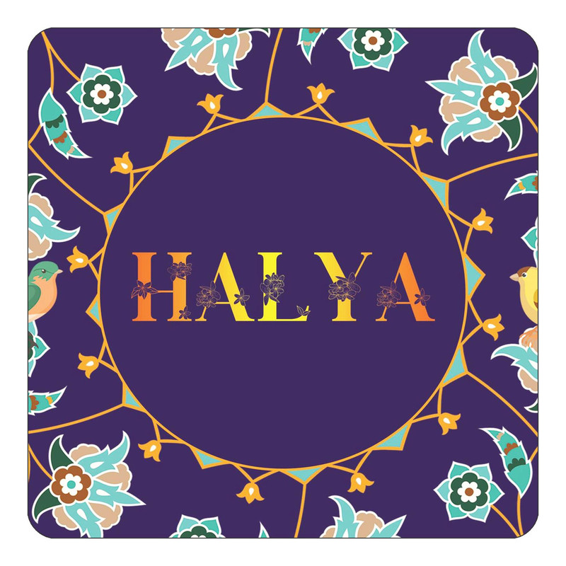 مگنت چیتوکالا طرح اسم حلیا halya مدل گل و بلبل کد mg13804