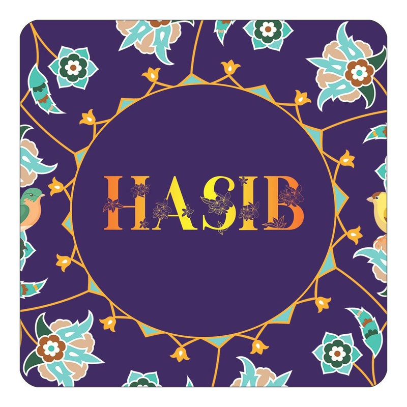مگنت چیتوکالا طرح اسم حسیب hasib مدل گل و بلبل کد mg13889