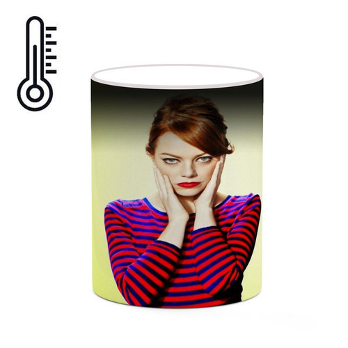 ماگ ( جعبه کادویی رایگان) حرارتی چیتوکالا طرح اما استون Emma Stone مدل mgh25934
